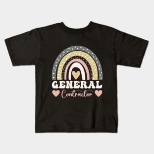 General Contractor Job Colleague Coworker General Contractor Kids T-Shirt